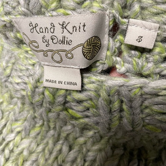 Anthropologie crochet sweater Hand Knit by Dollie Sugar Moss size small grandma - Picture 5 of 8